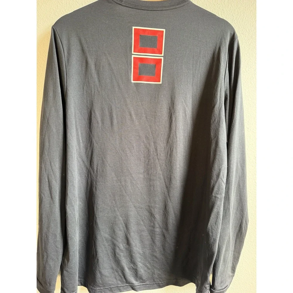 adidas Miami Hurricanes Black Long Sleeve Shirt Size M Orange Green White